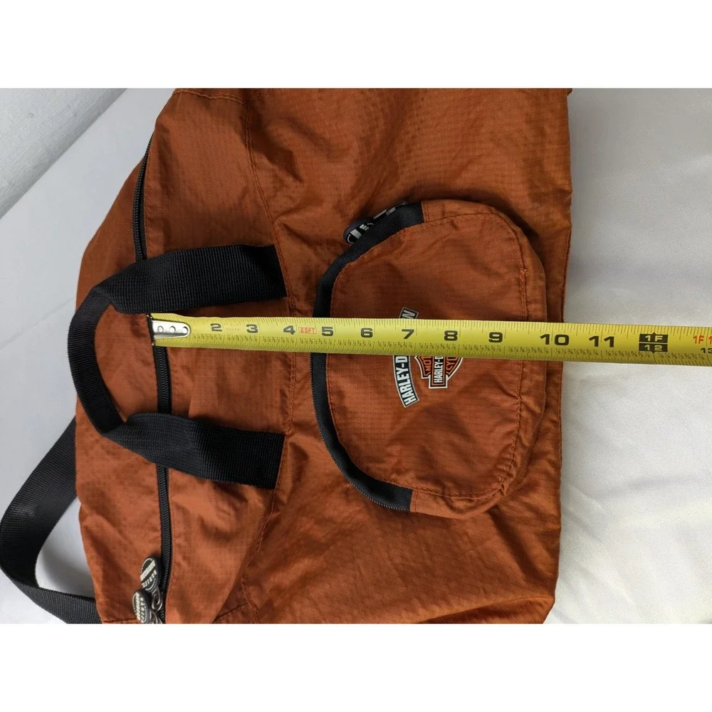 Harley‎ Davidson Orange Packable Nylon Duffel Bag
